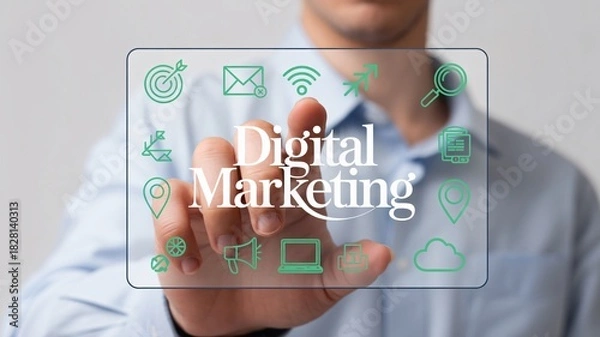 Obraz Boost your brand using modern digital marketing strategies and technology