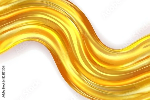 Obraz Gold Liquid Abstract Swirl - Elegant Design Element