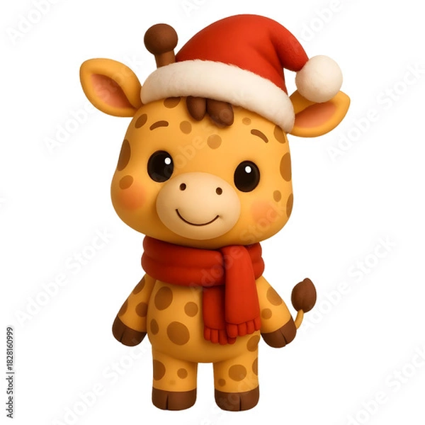 Obraz giraffe 2christmas 
