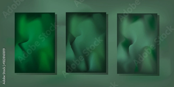 Fototapeta Blurred backgrounds with abstract gradients. A collection of templates for brochures, posters, banners, flyers, and postcards. Cool illustration.