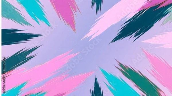 Fototapeta Expressive Color Strokes in Modern Abstract Composition