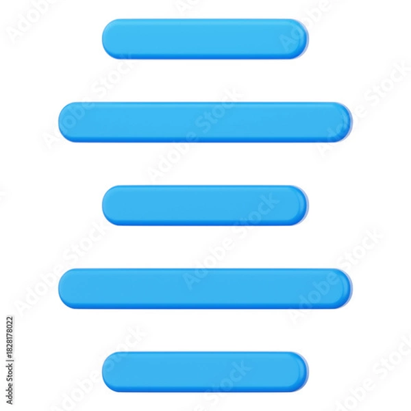 Obraz align text center User Interface 3D Icon