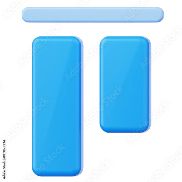 Obraz align top User Interface 3D Icon