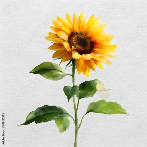 Obraz sunflower on a white background