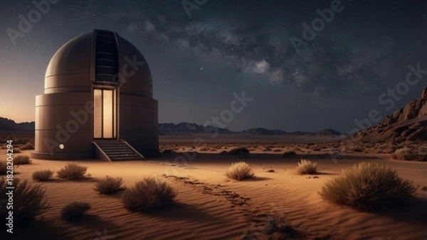 Obraz Desert Observatory Under Milky Way Night Sky