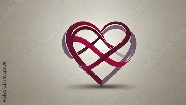 Obraz Entwined Hearts A Symbol of Love and Connection in Elegant Design