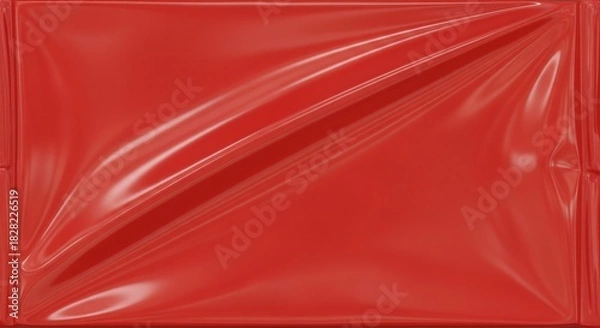 Obraz Vibrant Red Plastic Texture with Light Reflections and Smooth Surface.