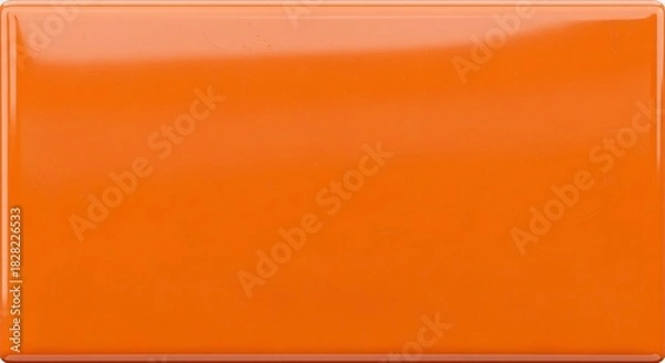 Obraz Vibrant Orange Rectangular Block with Glossy Finish, Minimalist Design.