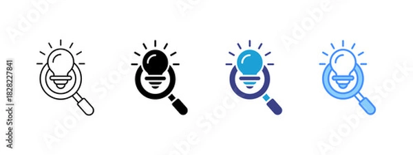 Obraz Finding icon set multiple style collection