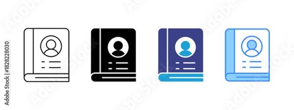 Obraz Contact icon set multiple style collection