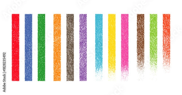 Obraz ペンキをローラーで塗ったようなカラーブラシストロークセット