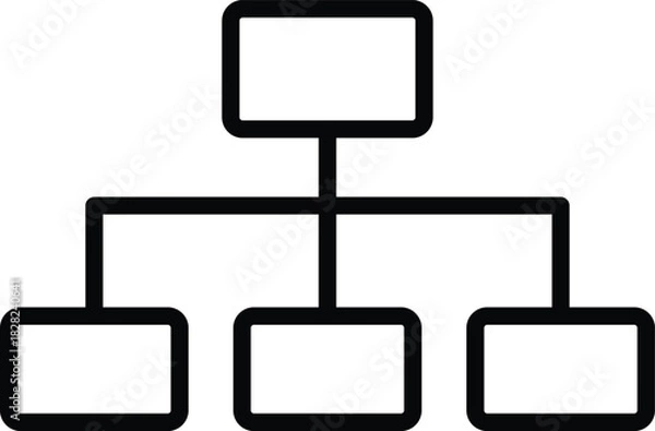 Obraz Organization chart hierarchy line icon