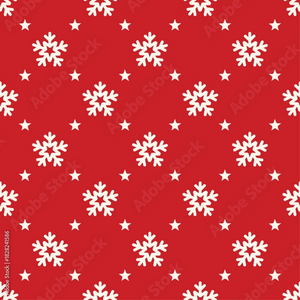 Obraz seamless pattern decoration with snow flakes