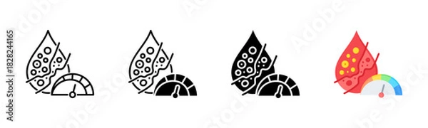 Fototapeta Cholesterol Icon, Multi Styles Icon Set