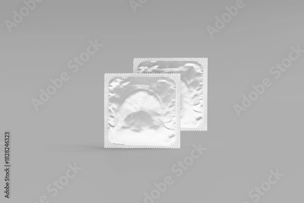 Obraz condom packaging display mockup