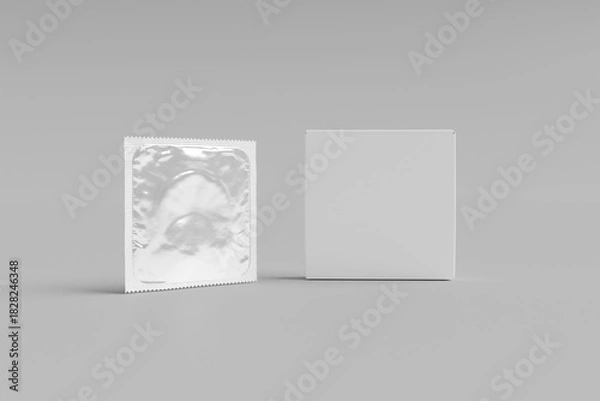 Obraz condom packaging display mockup