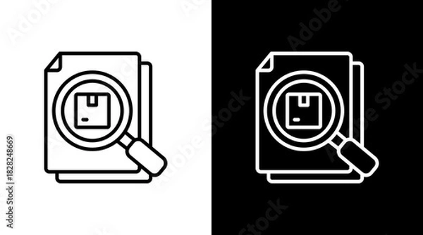 Fototapeta Audit Findings White Icon Set Design