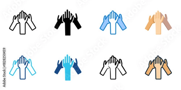 Obraz Inclusivity icon set multiple style vector collection
