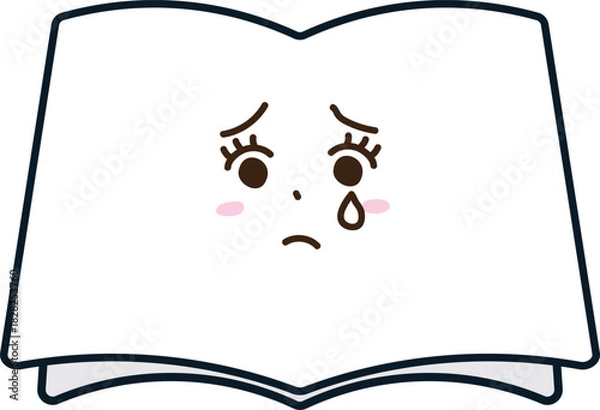 Fototapeta 泣いている本キャラクター