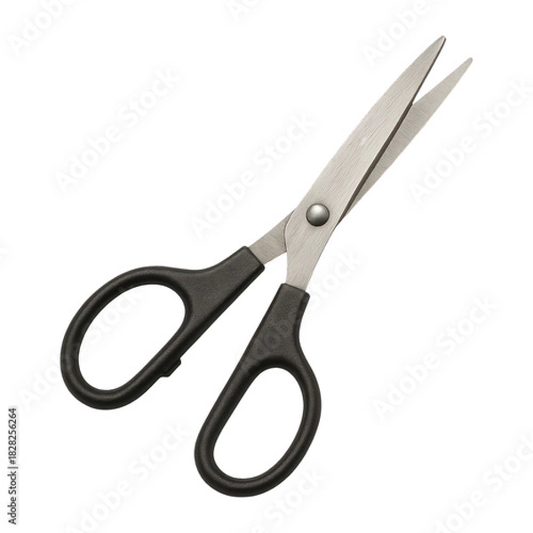 Fototapeta PNG Sharp black-handled cutting tool