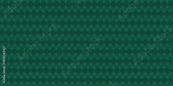 Obraz Geometric Dark Green Argyle Vector Pattern. Christmas Background. green design eps10