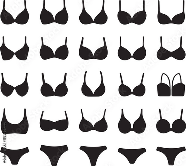 Obraz silhouette Bra and panty silhouette design