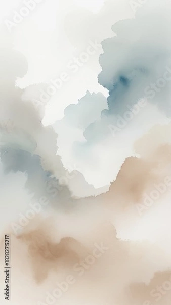 Obraz Pastel watercolor cloud texture in abstract style