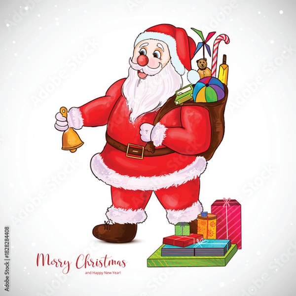 Fototapeta Minimal line christmas tree card design