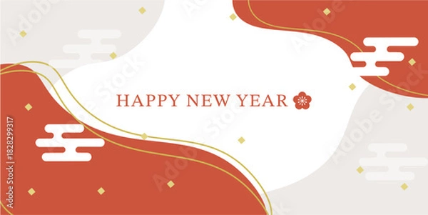 Obraz お正月のバナー　和風背景