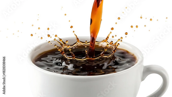 Obraz Splash of Coffee An Invigorating Moment in a Cup