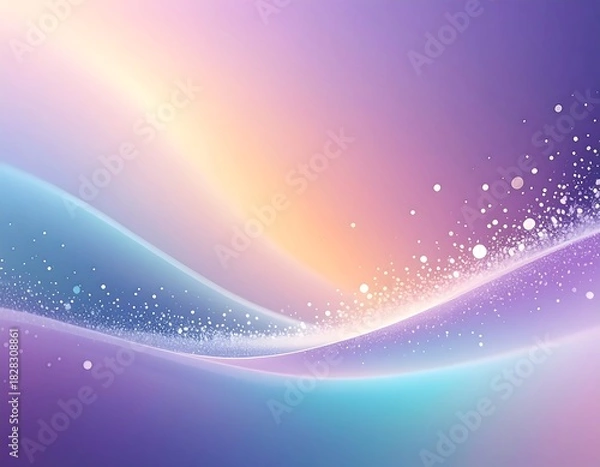 Obraz Soft, abstract background with flowing pastel colors and sparkling particles