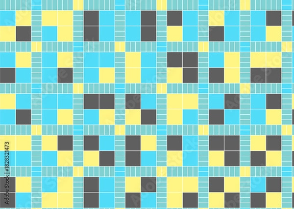 Obraz 幾何学的なタイル模様 背景