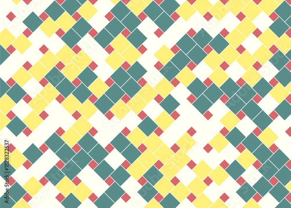 Obraz 幾何学的なタイル模様 背景