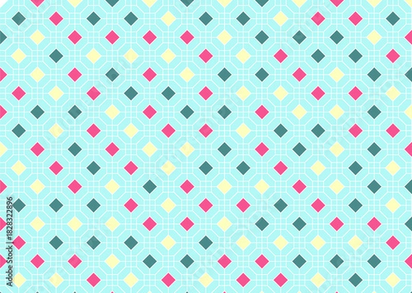Obraz 幾何学的なタイル模様 背景