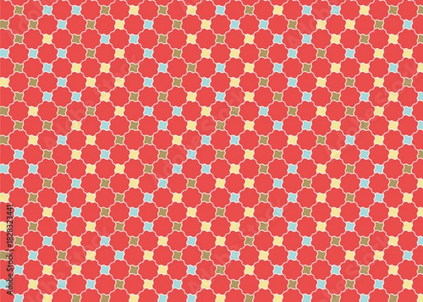 Obraz 幾何学的なタイル模様 背景