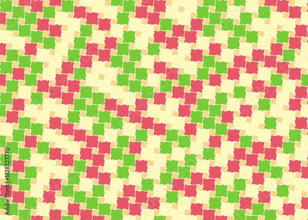 Fototapeta 幾何学的なタイル模様 背景