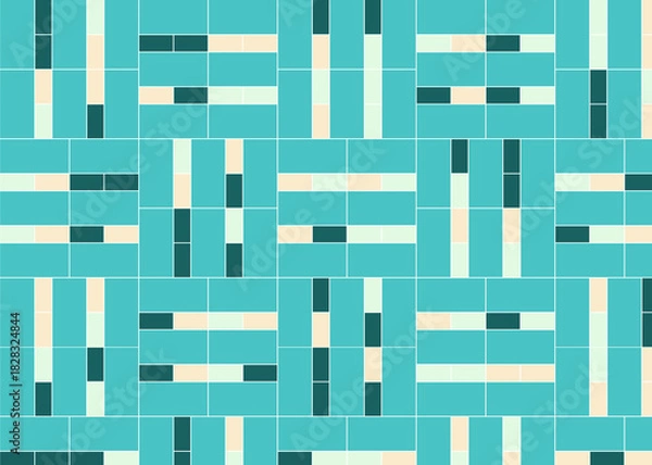 Obraz 幾何学的なタイル模様 背景