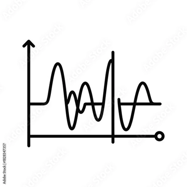 Fototapeta Dynamic financial graph showcasing market trends and data analysis for business insights and strategic planning in a modern, clean design