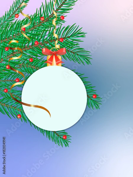 Obraz A festive winter template for cards