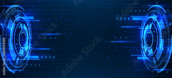 Obraz Technology graphic design background. Vector illustration. Vector Abstract technology circuit lines. Technology vector background.Eps10 vector illustration.	