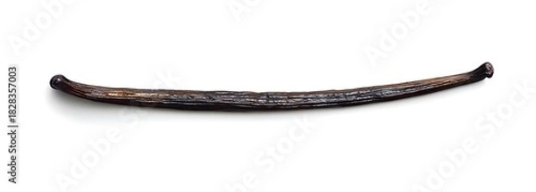 Obraz Single Vanilla Bean on White Background