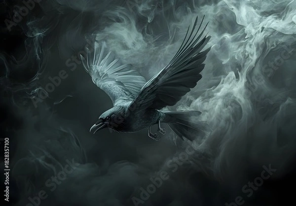 Obraz Raven in Smoke