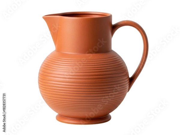 Fototapeta Terracotta Pitcher with Horizontal Ribbing ceramic