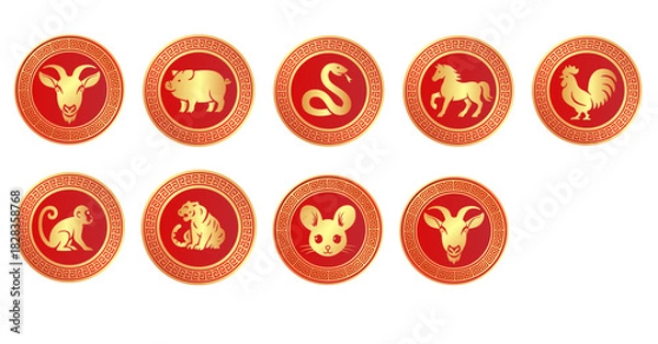 Obraz red and white easter eggs isolated on white