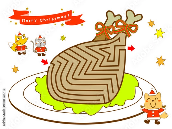 Obraz ローストチキンの迷路