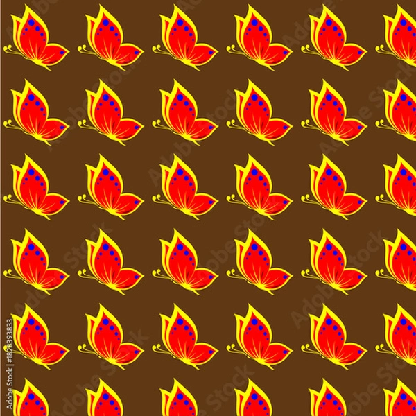 Fototapeta seamless pattern with butterflies