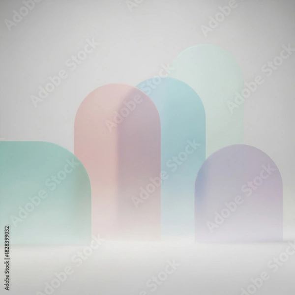 Obraz 추상적으로 표현한 곡선 색감의 대비 그림