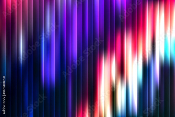 Fototapeta Abstract Vertical Gradient Lines with Vibrant Color Spectrum Flow – Modern Digital Equalizer Background for Music, Data Visualization, and Futuristic Tech Art