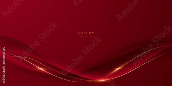 Fototapeta red background design With luxurious effect elements Vector illustration
