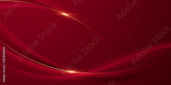 Fototapeta red background design With luxurious effect elements Vector illustration
